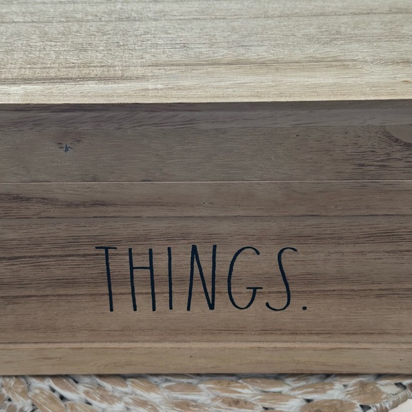 Wooden Storage Box with Lid Includes Magnolia Kitchen and Hosting Items.